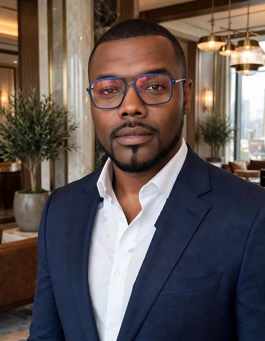 D. Antione Dixon in a navy suit